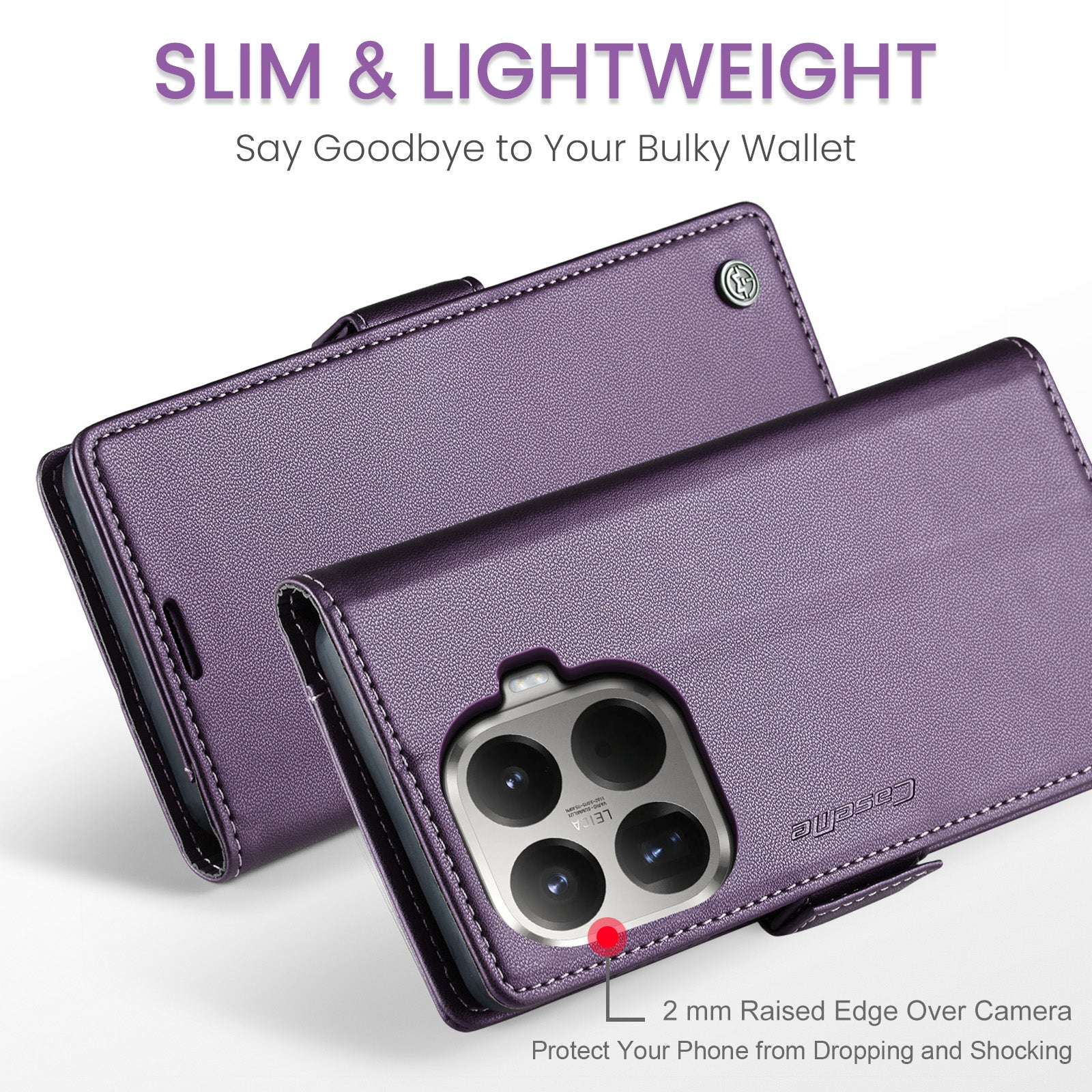 Xiaomi 15T Pro CaseMe Retro Wallet Case [Purple]