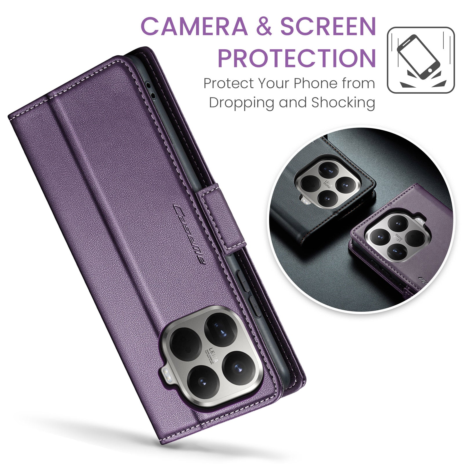 Xiaomi 15T Pro CaseMe Retro Wallet Case [Purple]