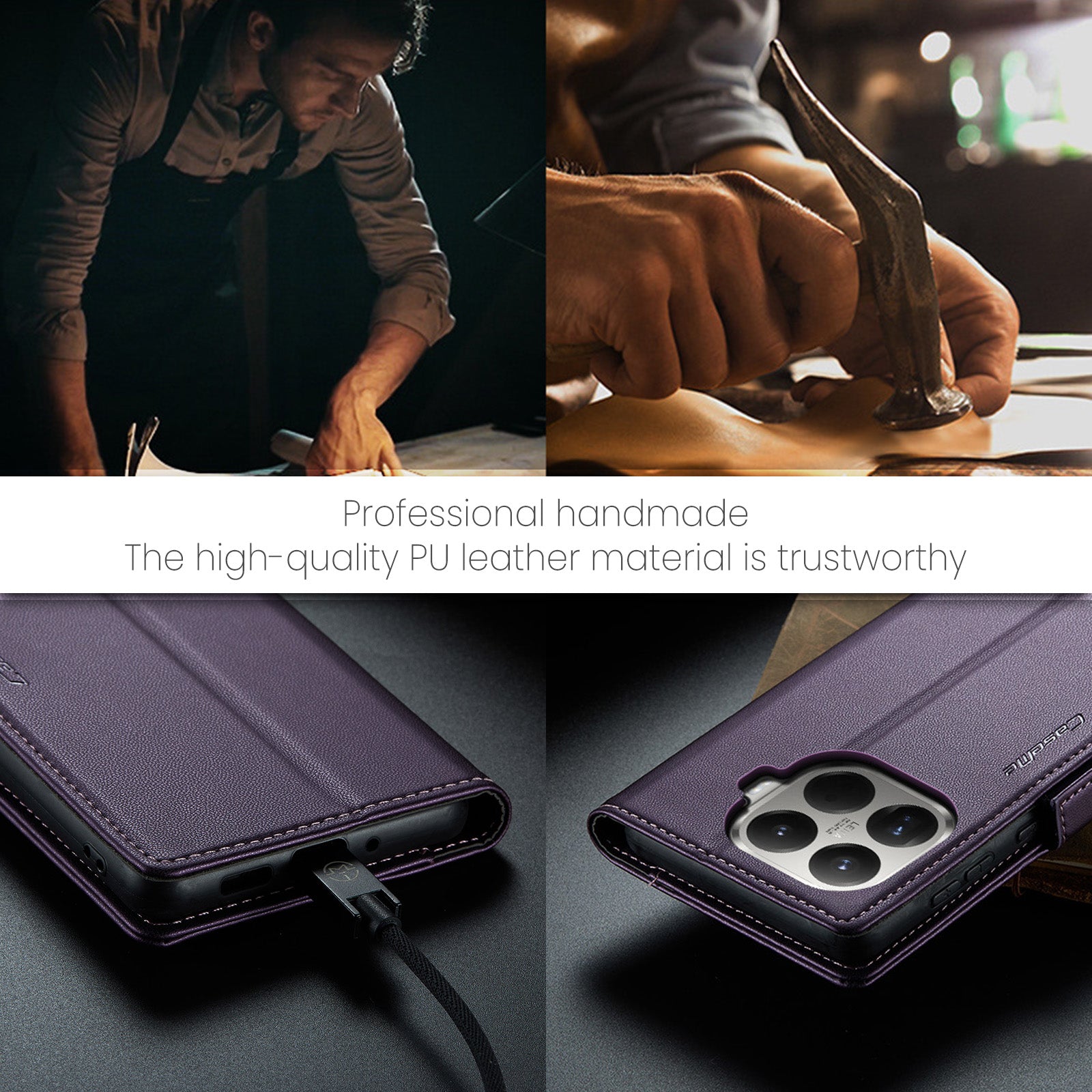 Xiaomi 15T Pro CaseMe Retro Wallet Case [Purple]