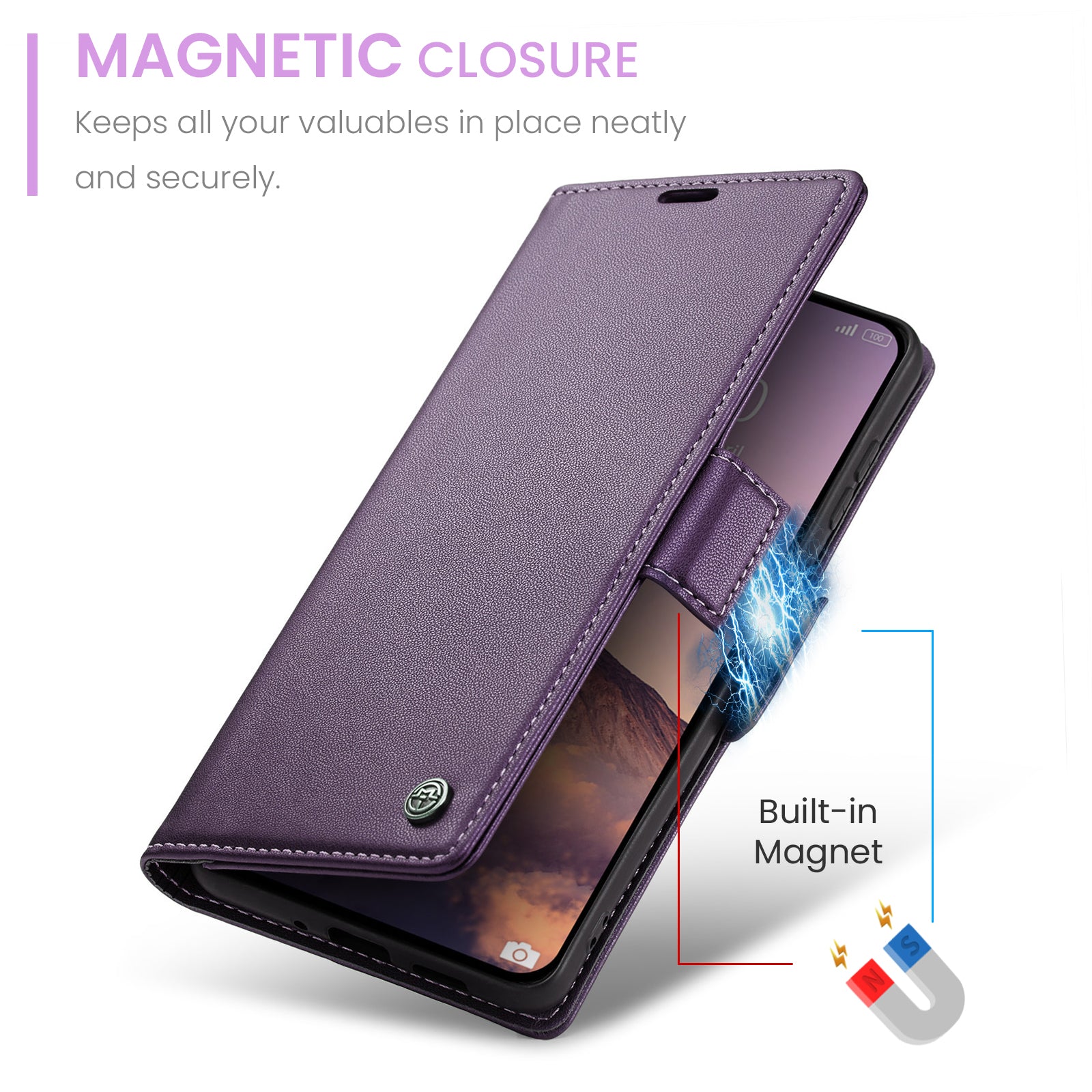 Xiaomi 15T Pro CaseMe Retro Wallet Case [Purple]