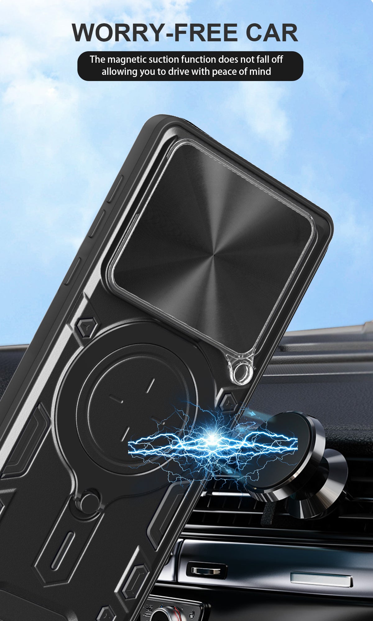 Xiaomi 15T Pro Ring Kickstand Case w/ Camera Cover [Red]