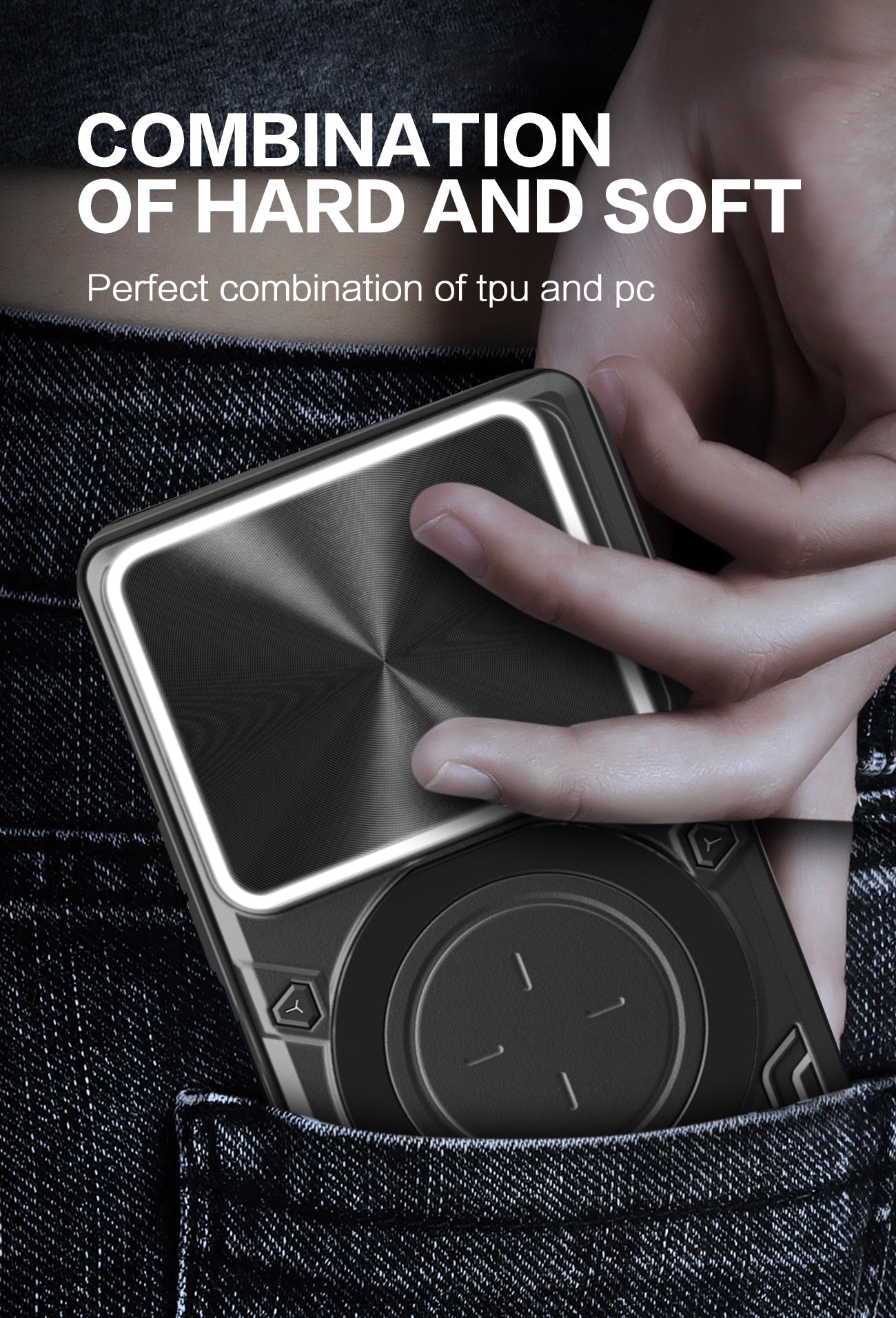 Xiaomi 15T Pro Ring Kickstand Case w/ Camera Cover [Black]