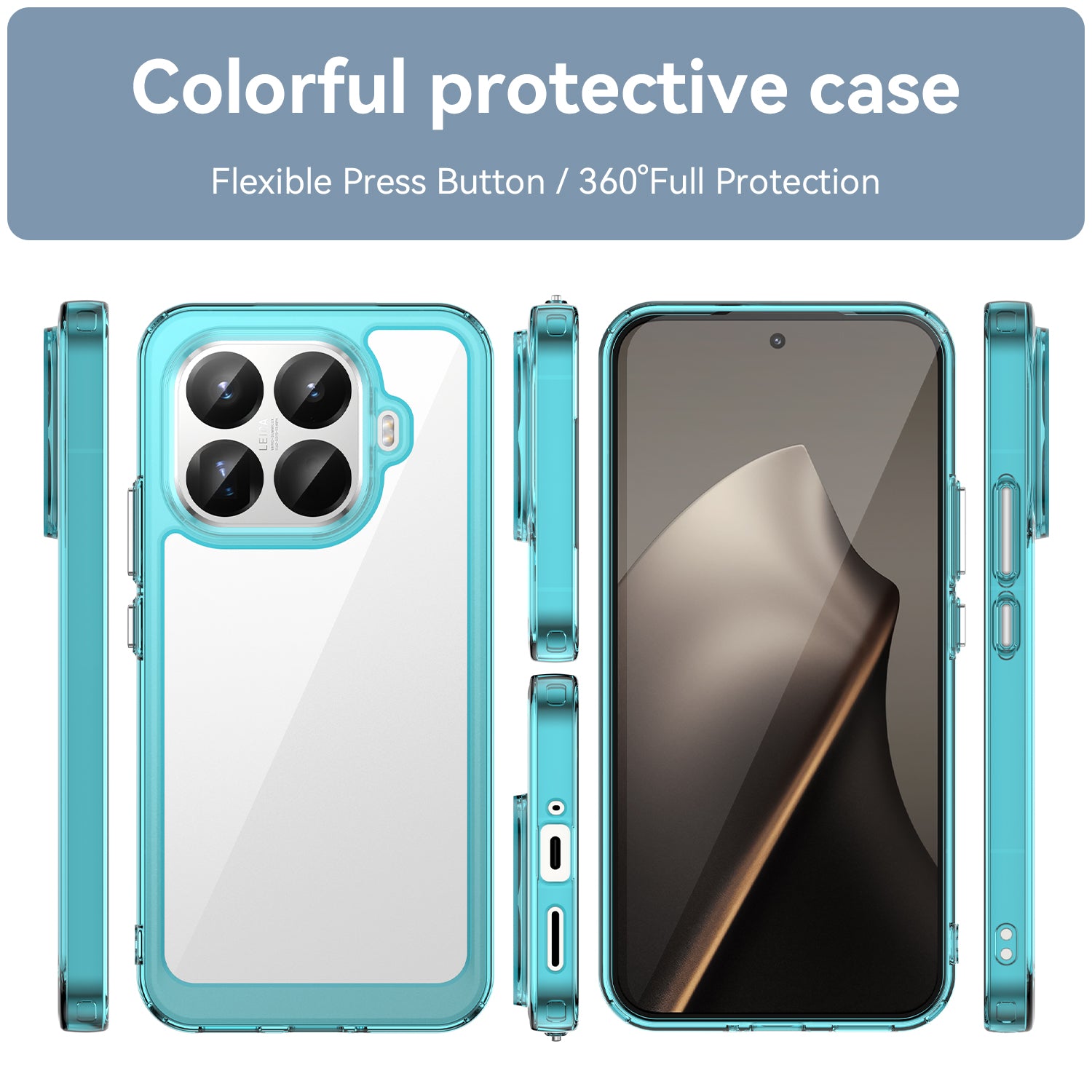 Xiaomi 15T Pro Soft TPU Bumper Case [Clear Blue]