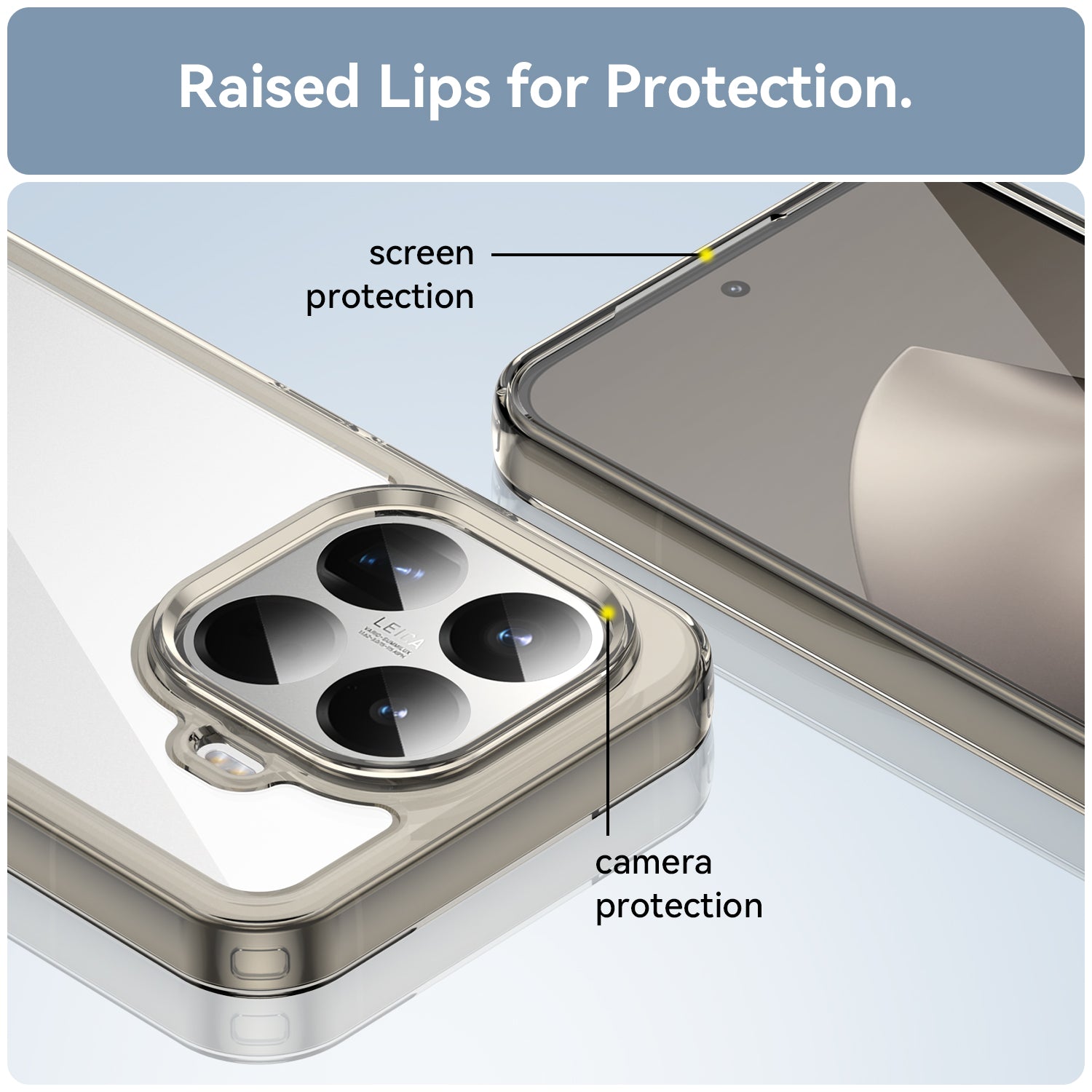Xiaomi 15T Pro Soft TPU Bumper Case [Clear Grey]