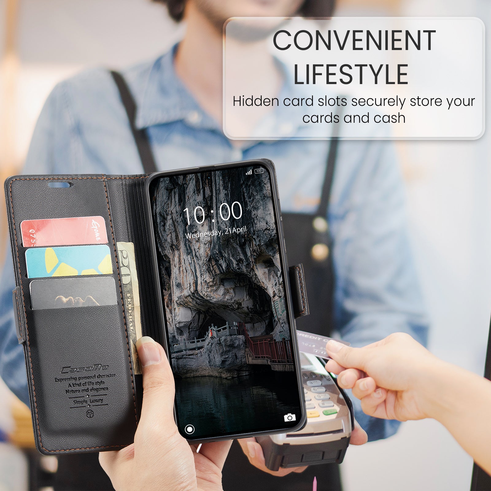 Xiaomi 15T CaseMe Retro Wallet Case [Black]
