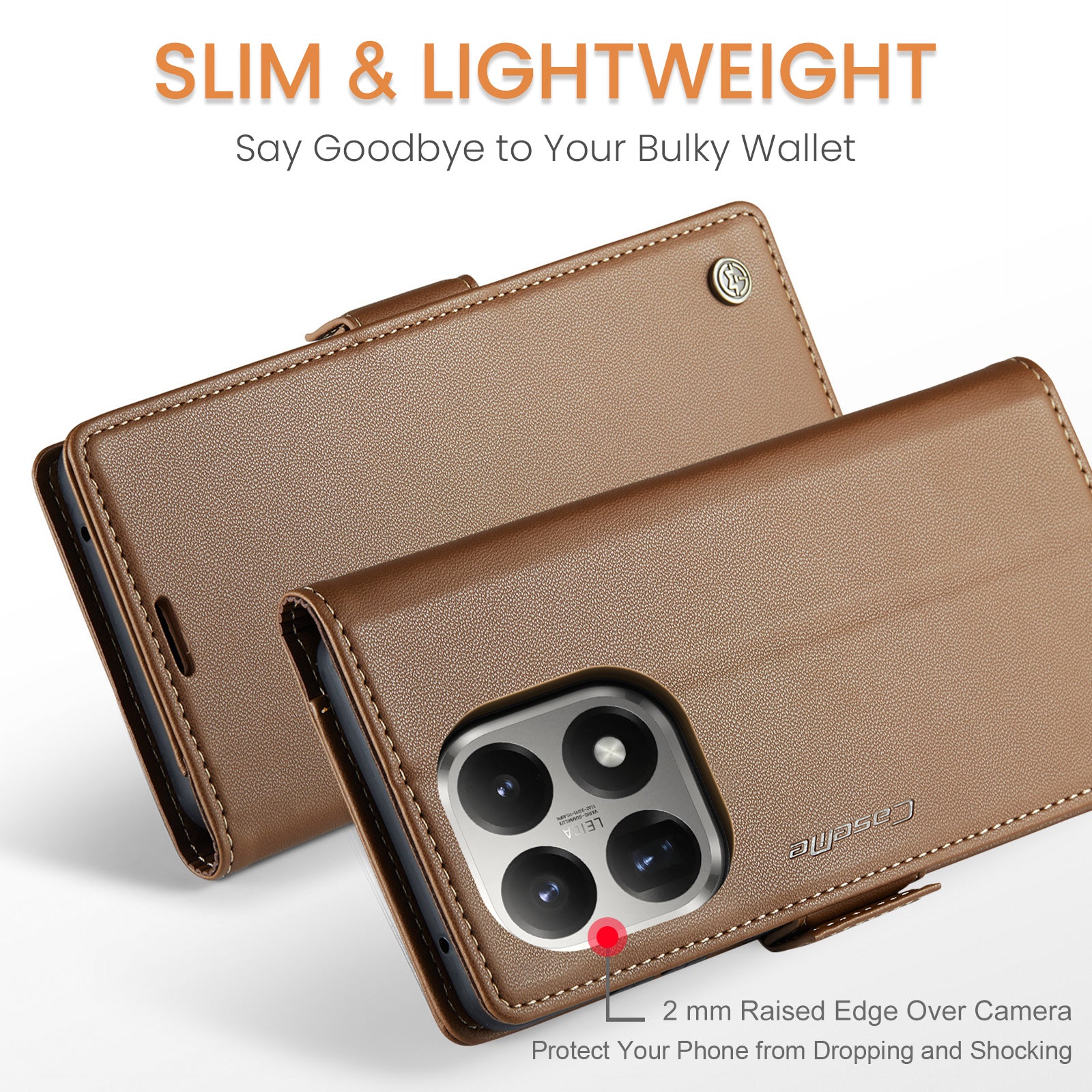 Xiaomi 15T CaseMe Retro Wallet Case [Brown]