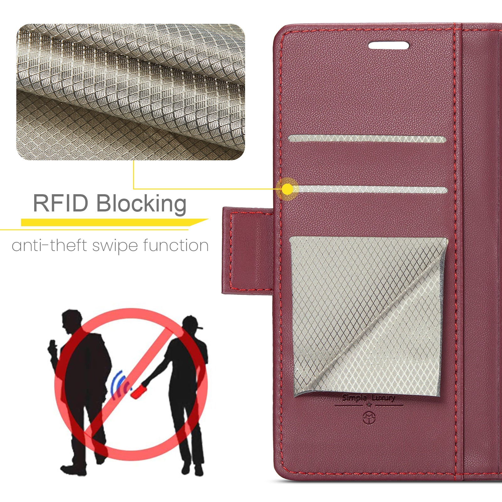 Xiaomi 15T CaseMe Retro Wallet Case [Maroon]