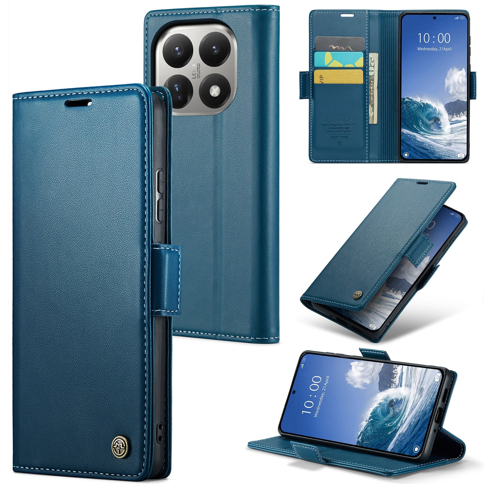 Xiaomi 15T CaseMe Retro Wallet Case [Navy]