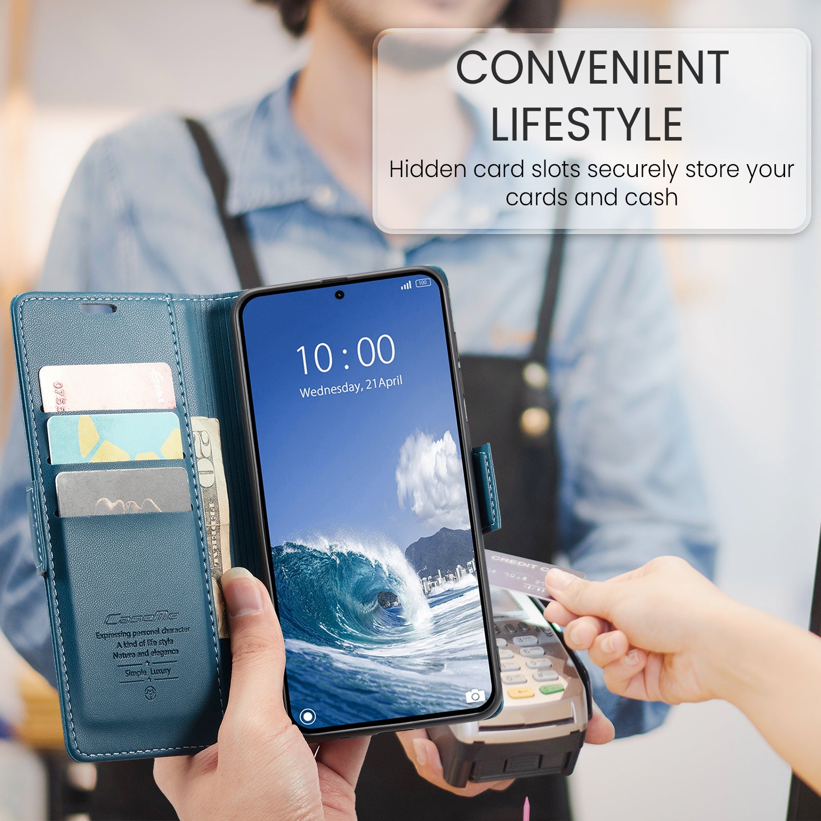 Xiaomi 15T CaseMe Retro Wallet Case [Navy]