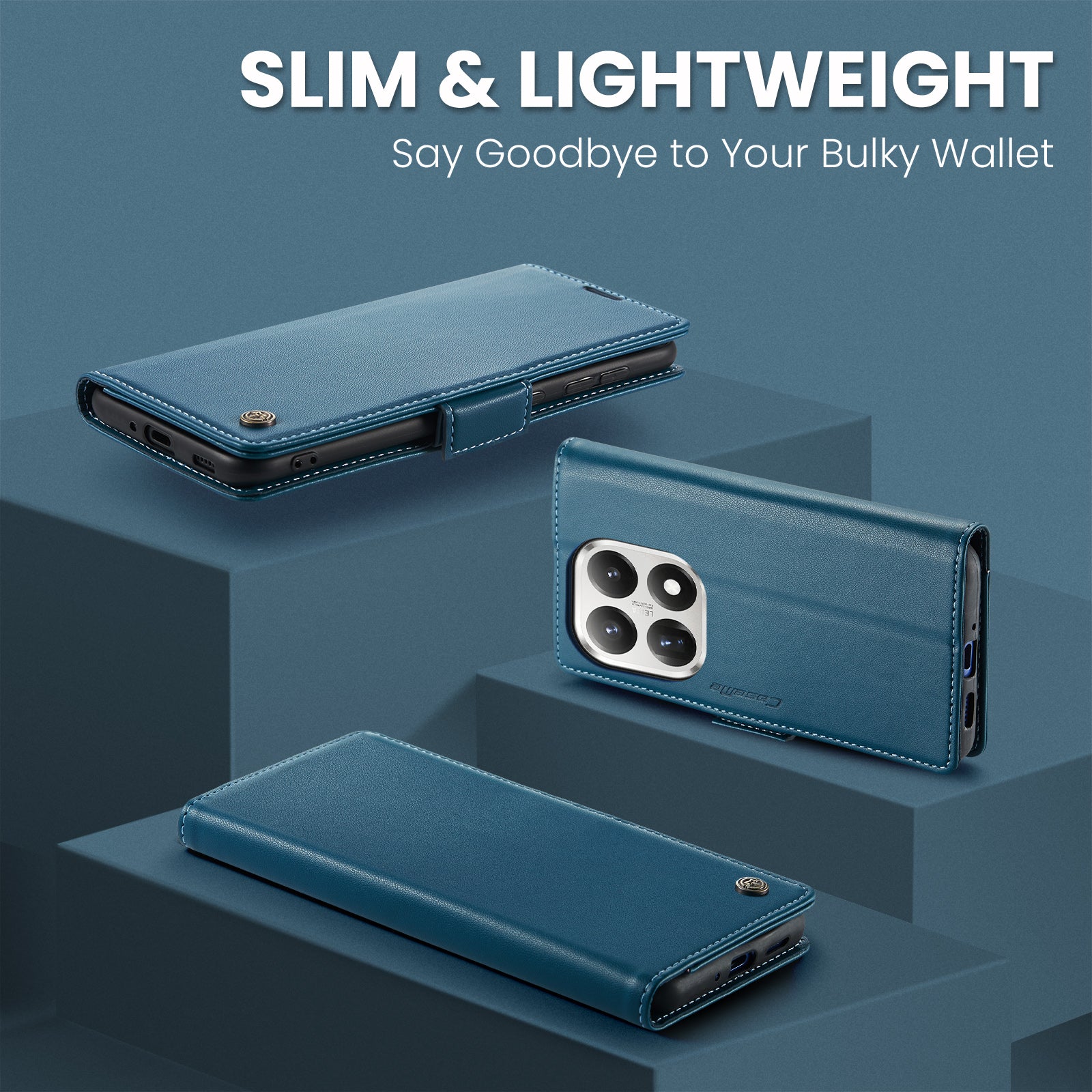 Xiaomi 15T CaseMe Retro Wallet Case [Navy]