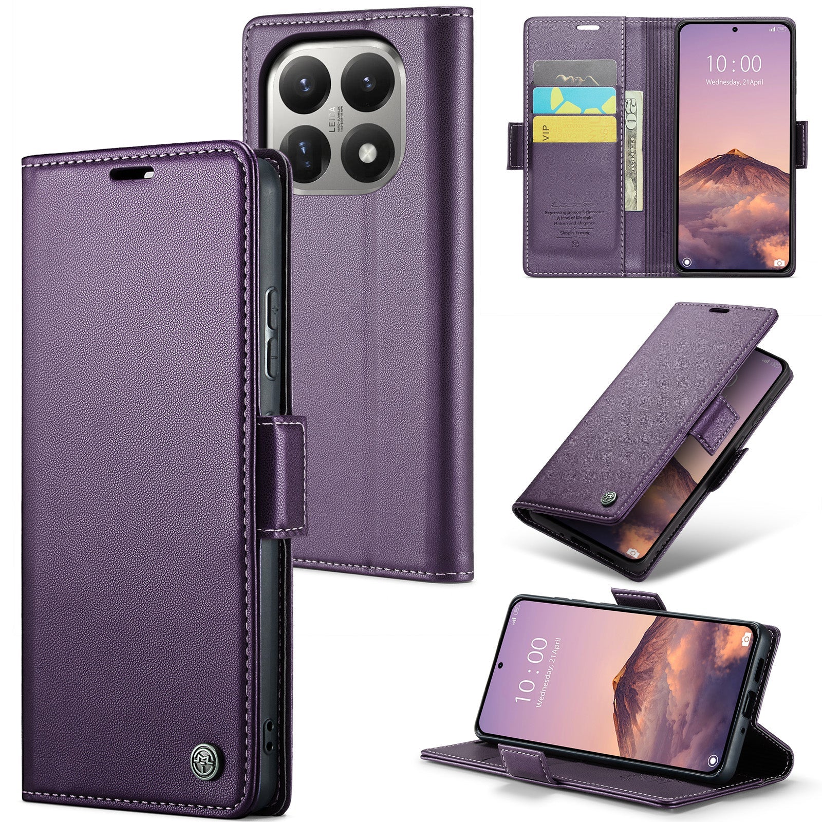 Xiaomi 15T CaseMe Retro Wallet Case [Purple]