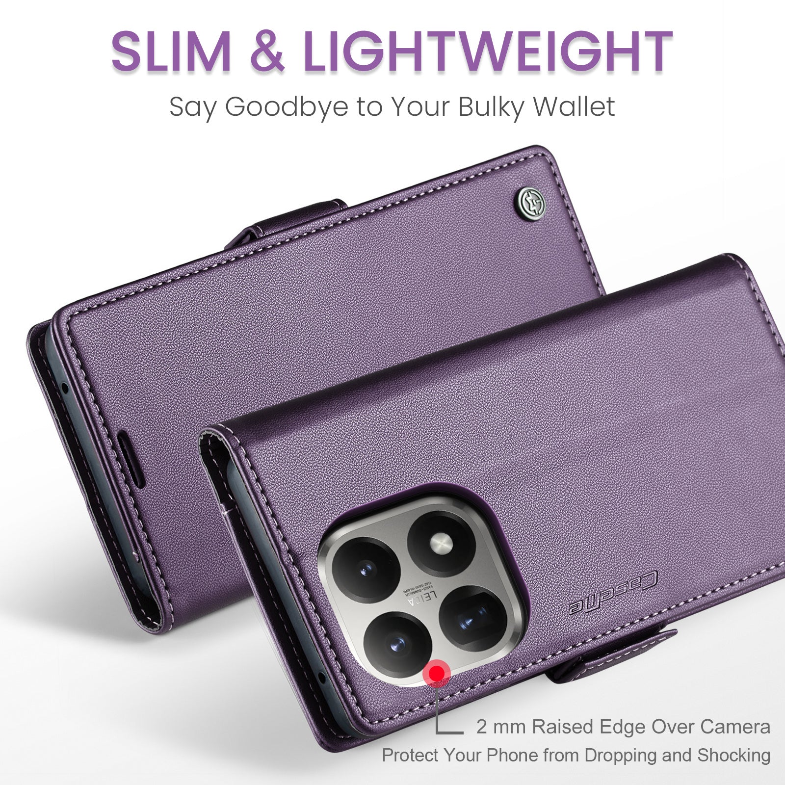 Xiaomi 15T CaseMe Retro Wallet Case [Purple]