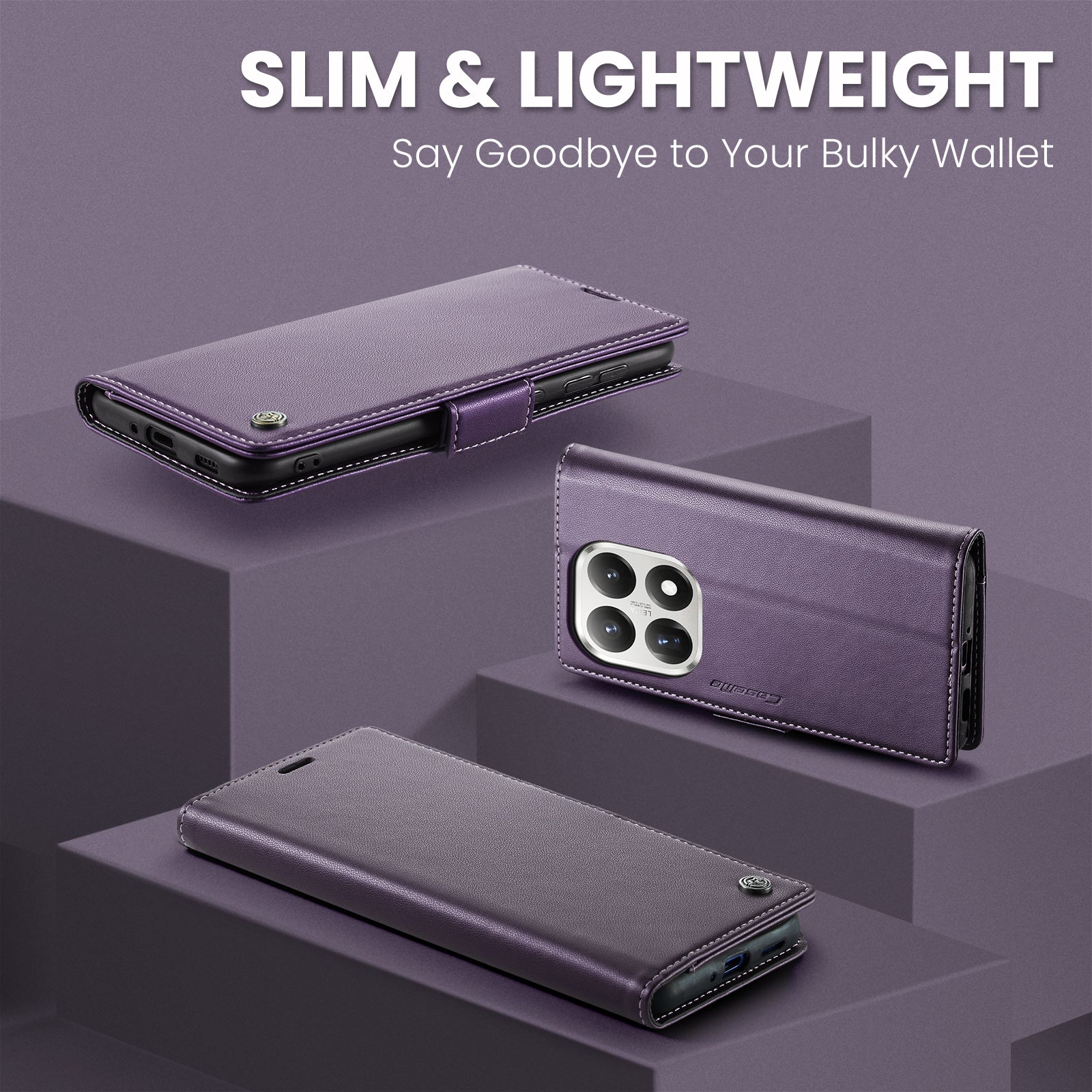 Xiaomi 15T CaseMe Retro Wallet Case [Purple]