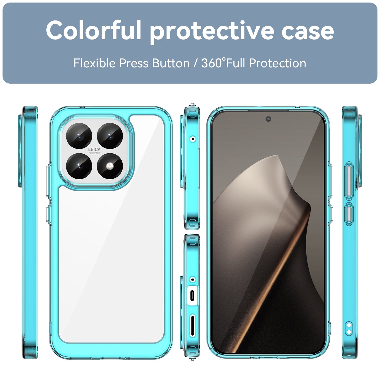 Xiaomi 15T Soft TPU Bumper Case [Clear Blue]