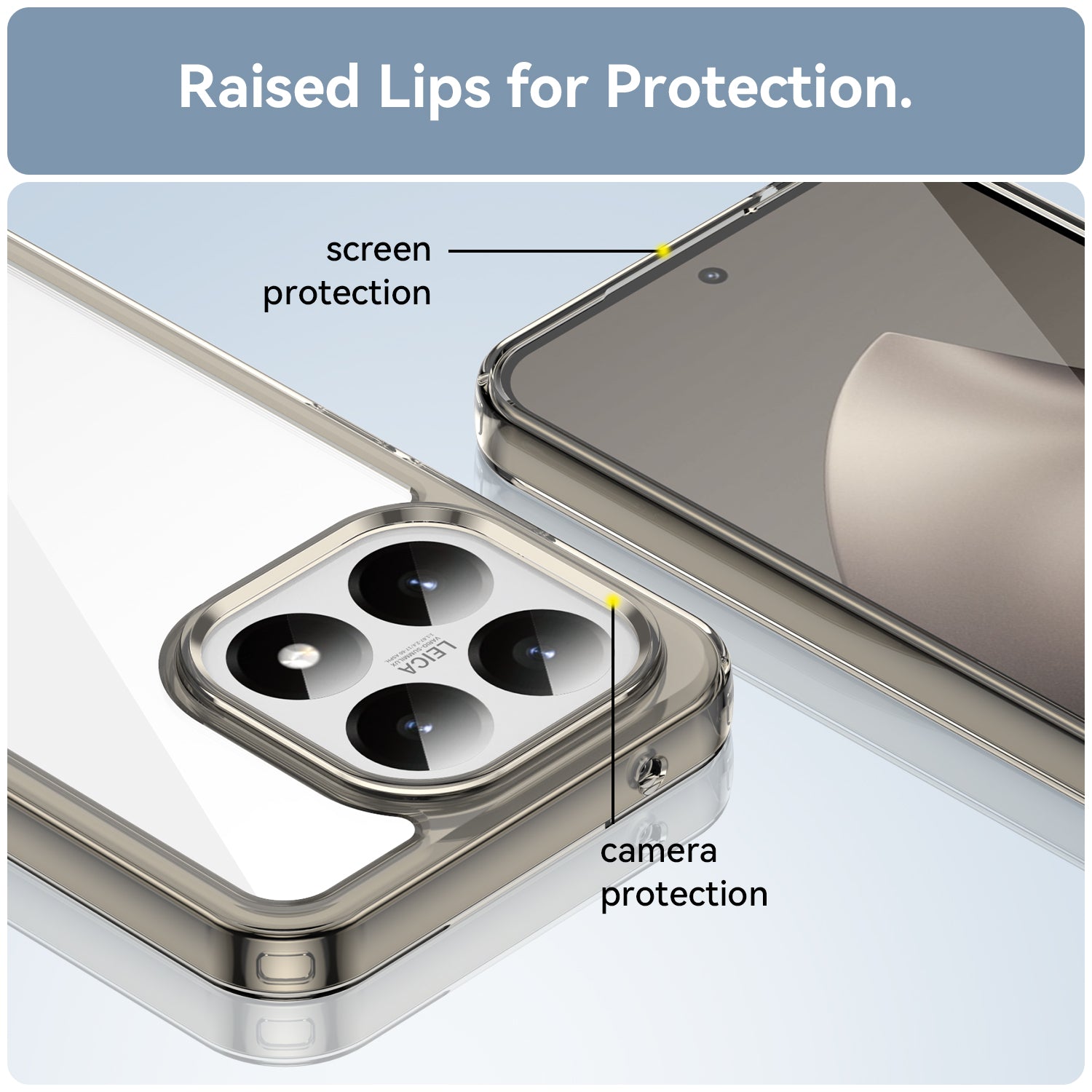 Xiaomi 15T Soft TPU Bumper Case [Clear Grey]