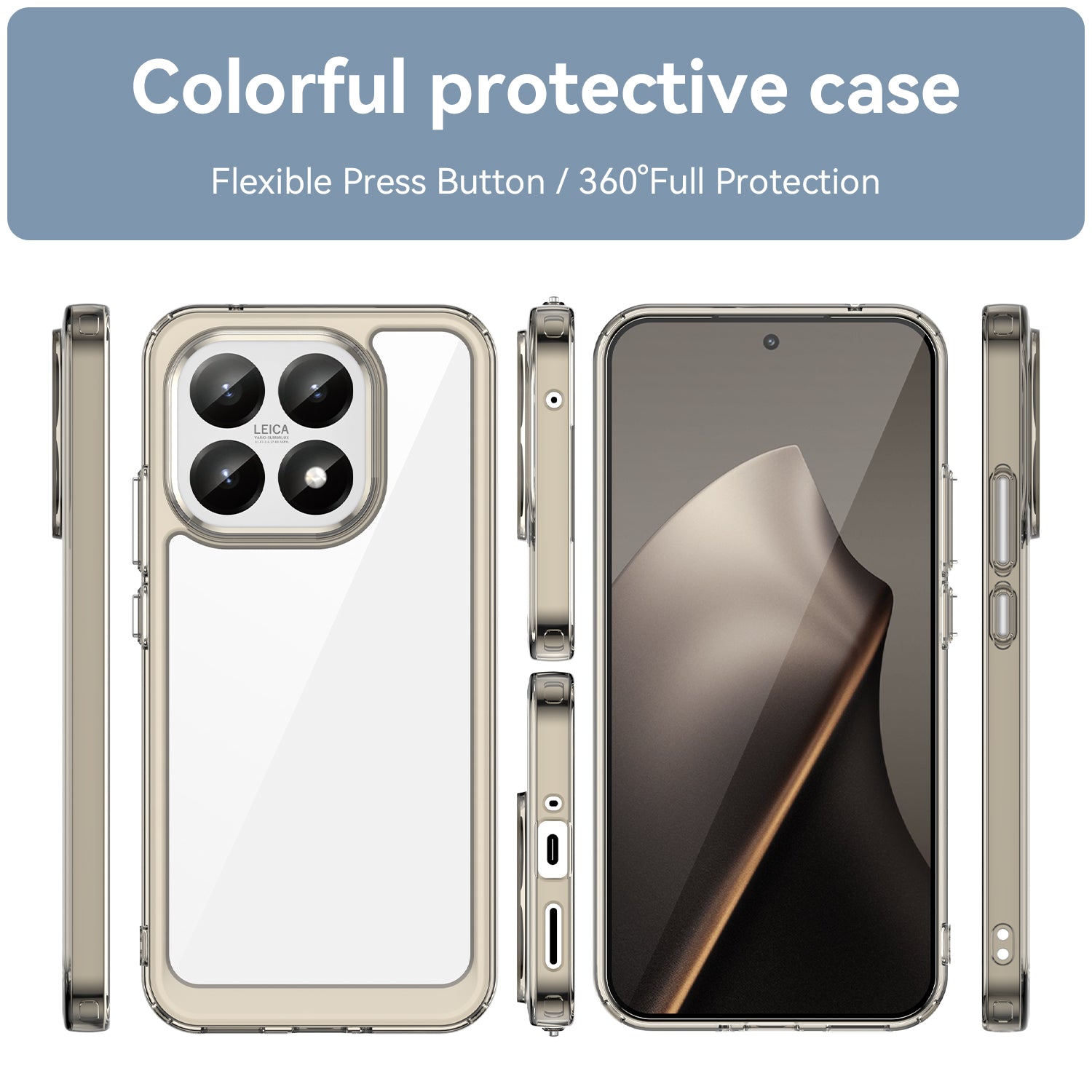 Xiaomi 15T Soft TPU Bumper Case [Clear Grey]