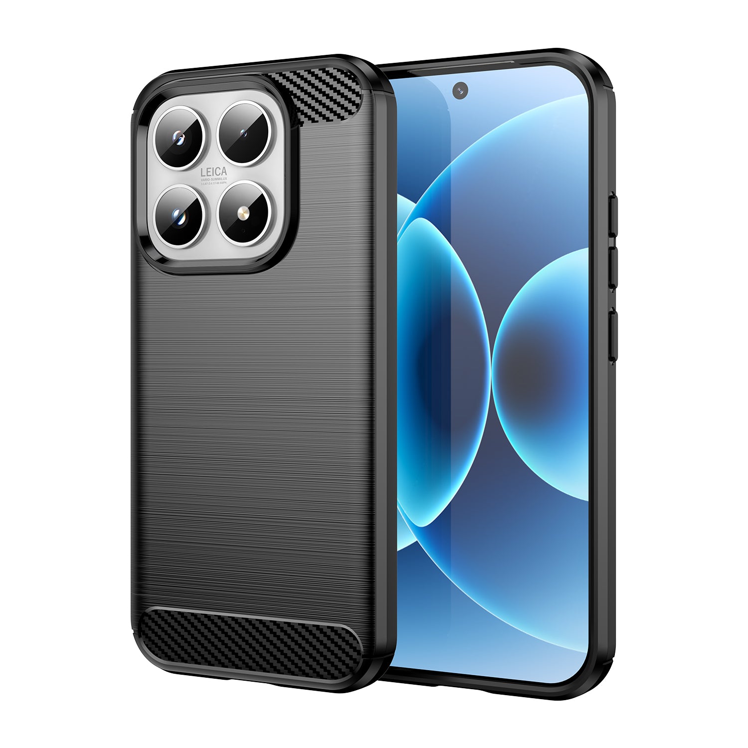 Xiaomi 17 Carbon Fibre TPU Case Slim Shockproof Cover Black