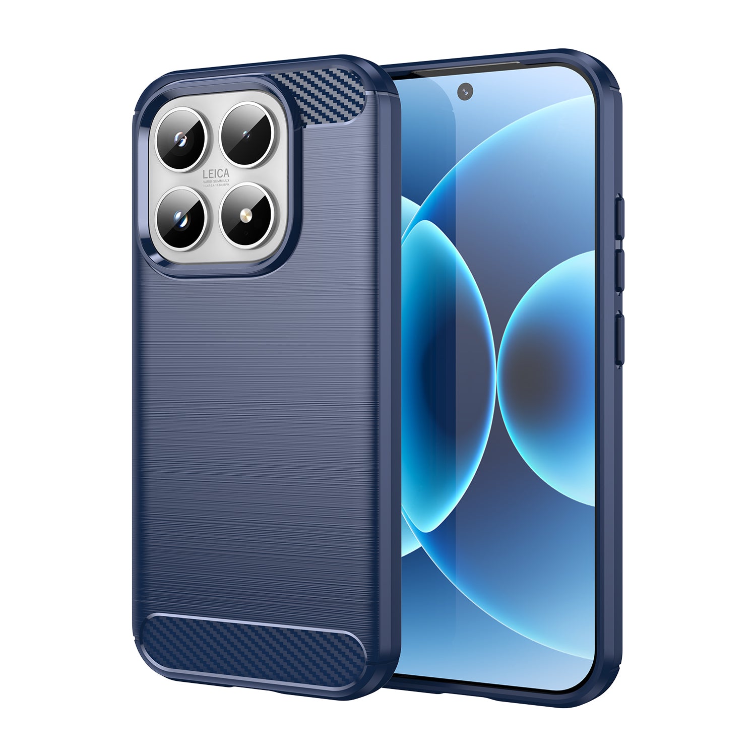 Xiaomi 17 Carbon Fibre TPU Case Slim Shockproof Cover Navy