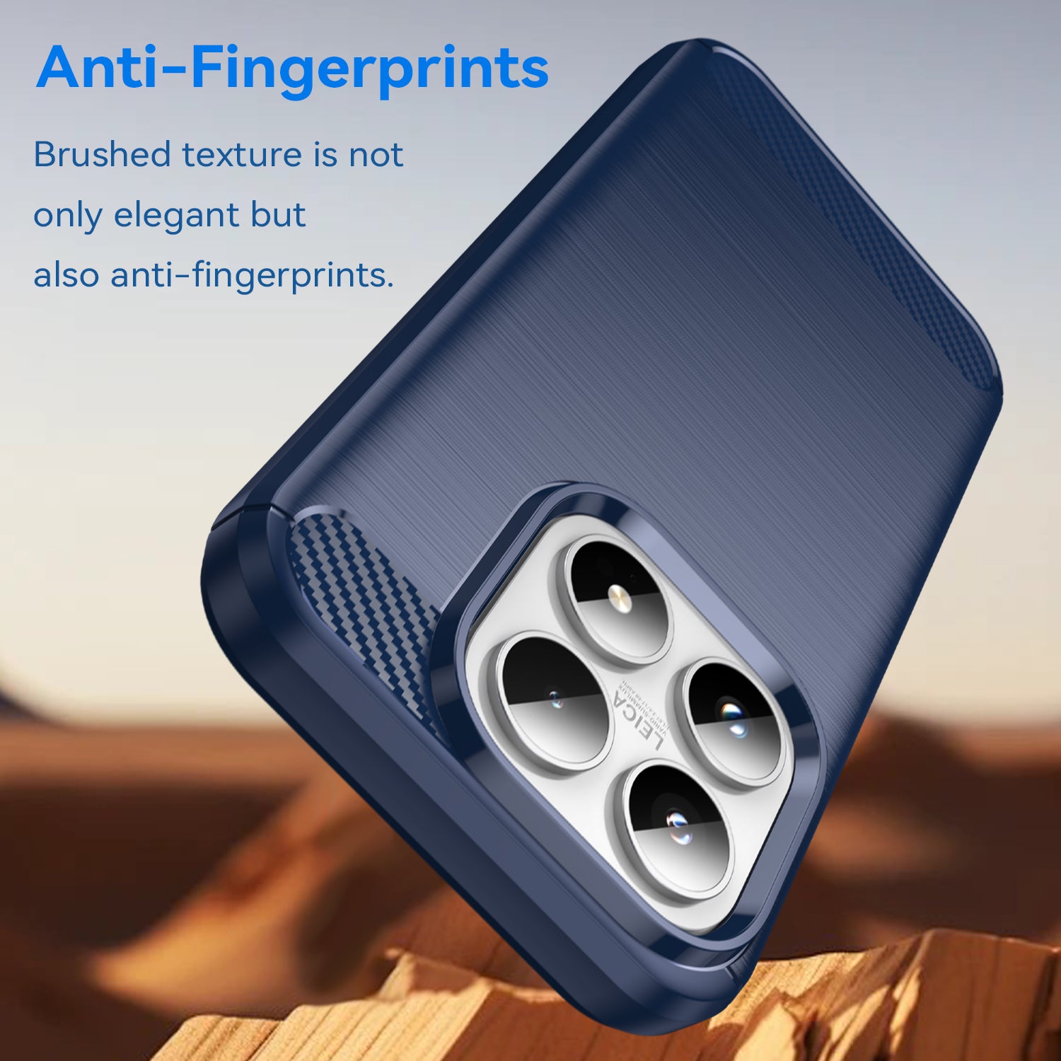 Xiaomi 17 Carbon Fibre TPU Case Slim Shockproof Cover Navy