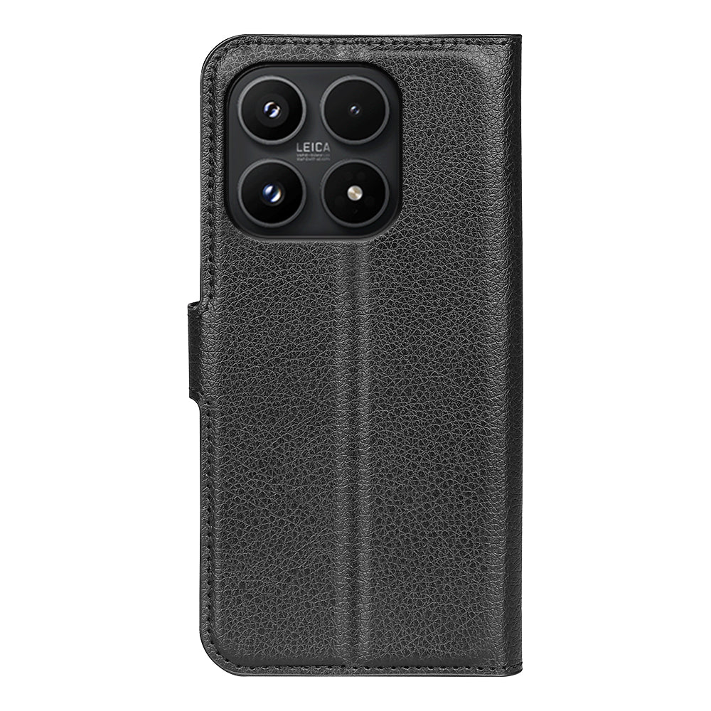 Wallet Case for Xiaomi 17 – PU Leather Flip Cover with Card Holder & Stand [Black]