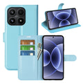 Wallet Case for Xiaomi 17 – PU Leather Flip Cover with Card Holder & Stand [LightBlue] - LightBlue