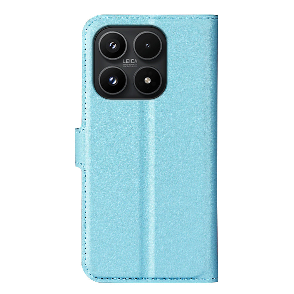 Wallet Case for Xiaomi 17 – PU Leather Flip Cover with Card Holder & Stand [LightBlue]