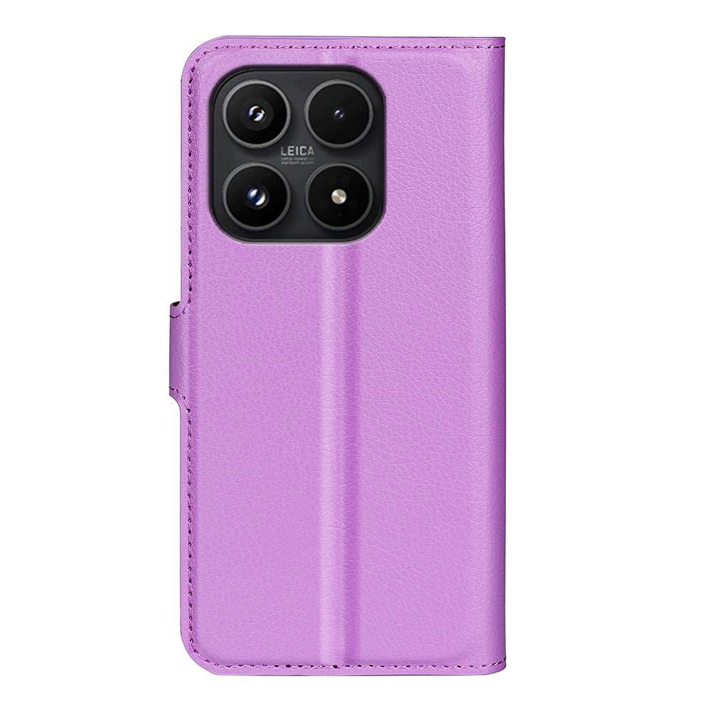 Wallet Case for Xiaomi 17 – PU Leather Flip Cover with Card Holder & Stand [Purple]