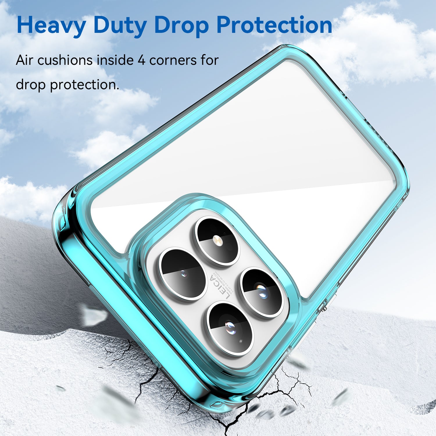 Xiaomi 17 Soft TPU Bumper Shockproof Cover Case [Clear Blue]