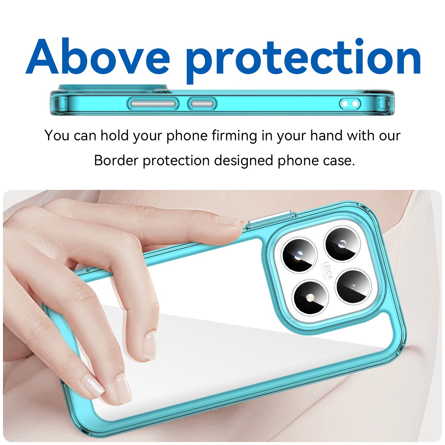 Xiaomi 17 Soft TPU Bumper Shockproof Cover Case [Clear Blue]