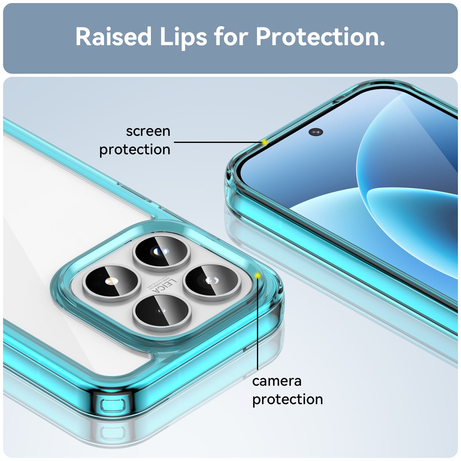 Xiaomi 17 Soft TPU Bumper Shockproof Cover Case [Clear Blue]