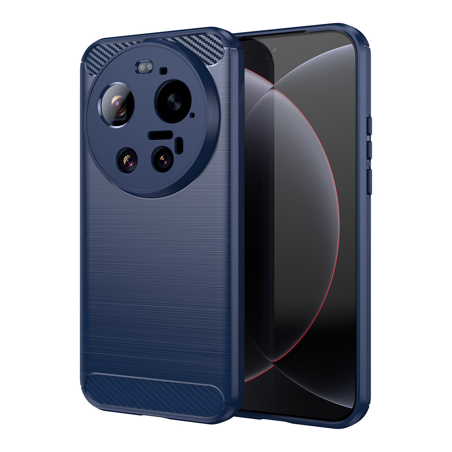 Xiaomi 17 Ultra Carbon Fibre TPU Case Slim Shockproof Cover Navy