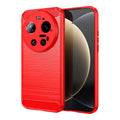 Xiaomi 17 Ultra Carbon Fibre TPU Case Slim Shockproof Cover Red - Red