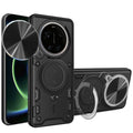 Xiaomi 17 Ultra Ring Kickstand Case w/ Camera Cover [Black] - Black