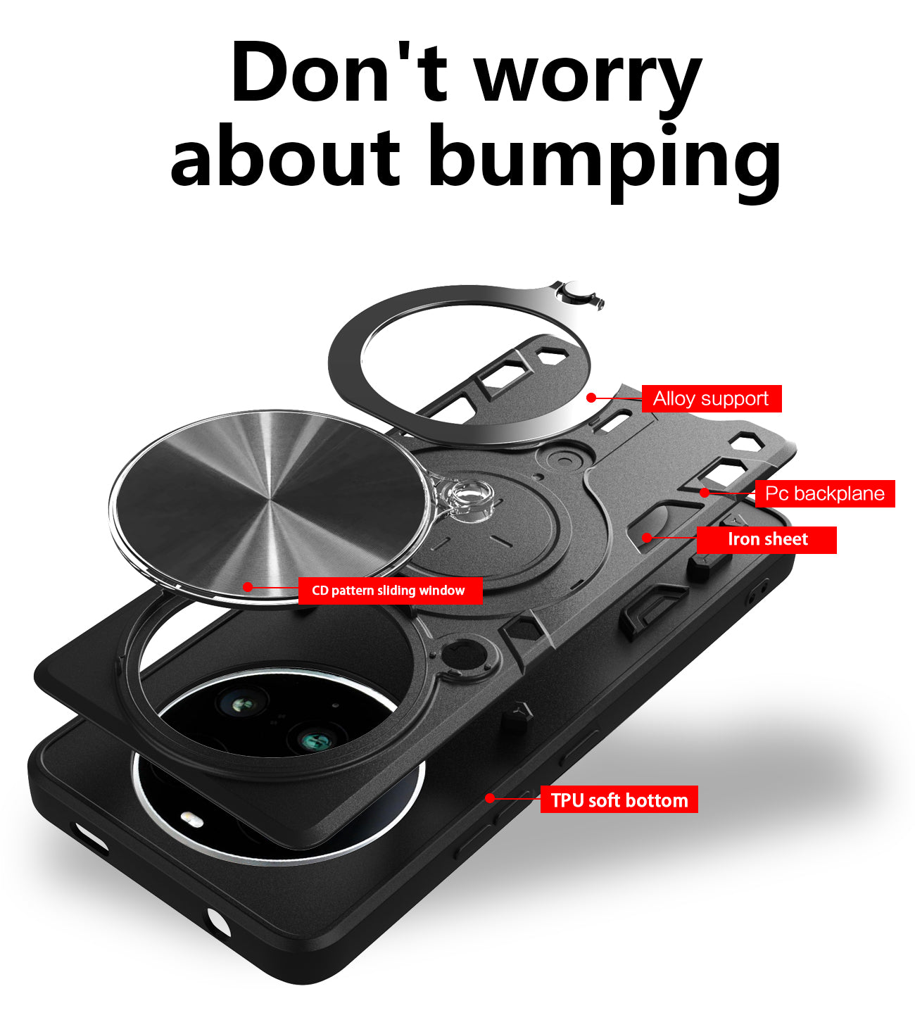 Xiaomi 17 Ultra Ring Kickstand Case w/ Camera Cover [Purple]