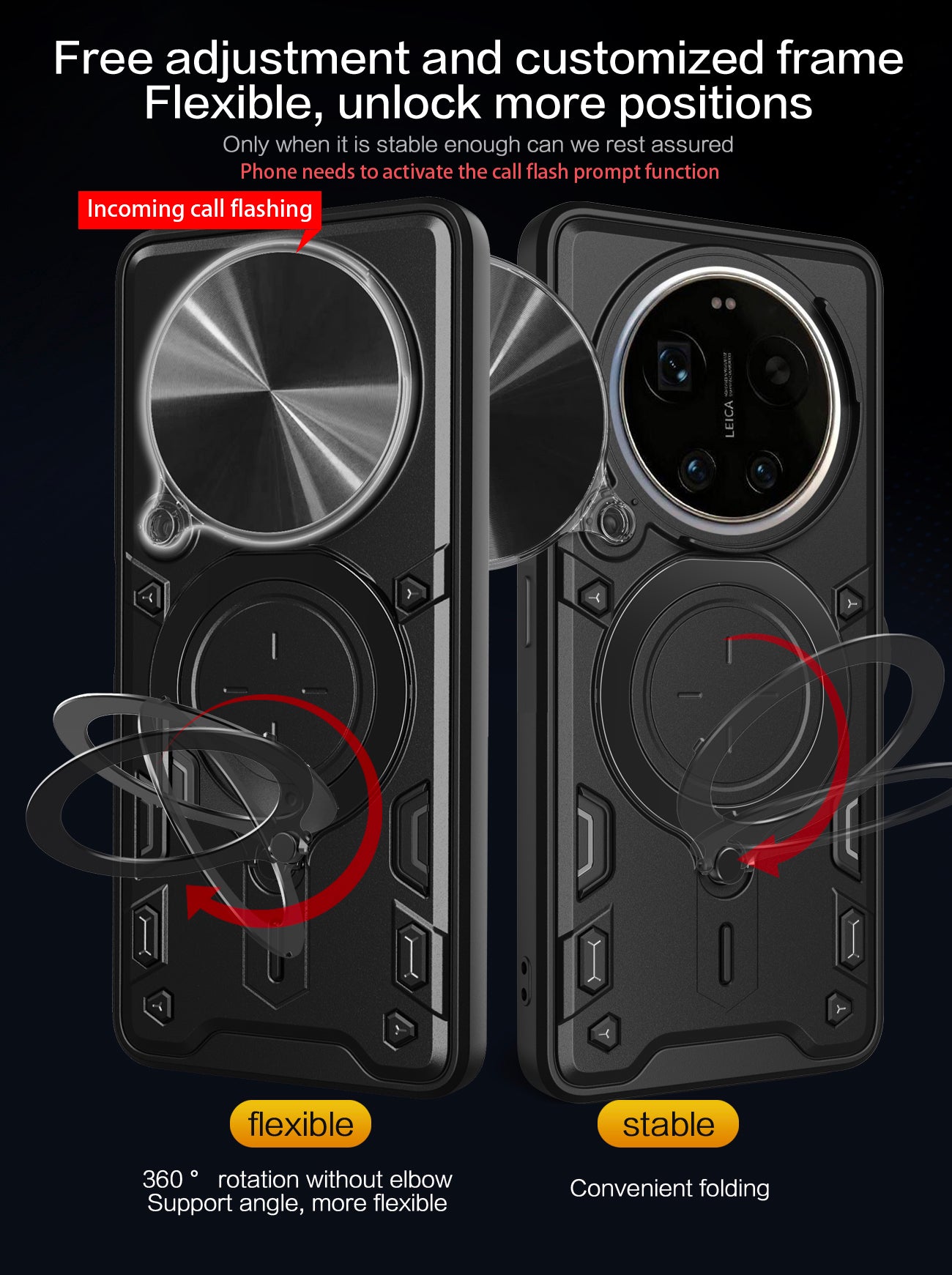 Xiaomi 17 Ultra Ring Kickstand Case w/ Camera Cover [Red]