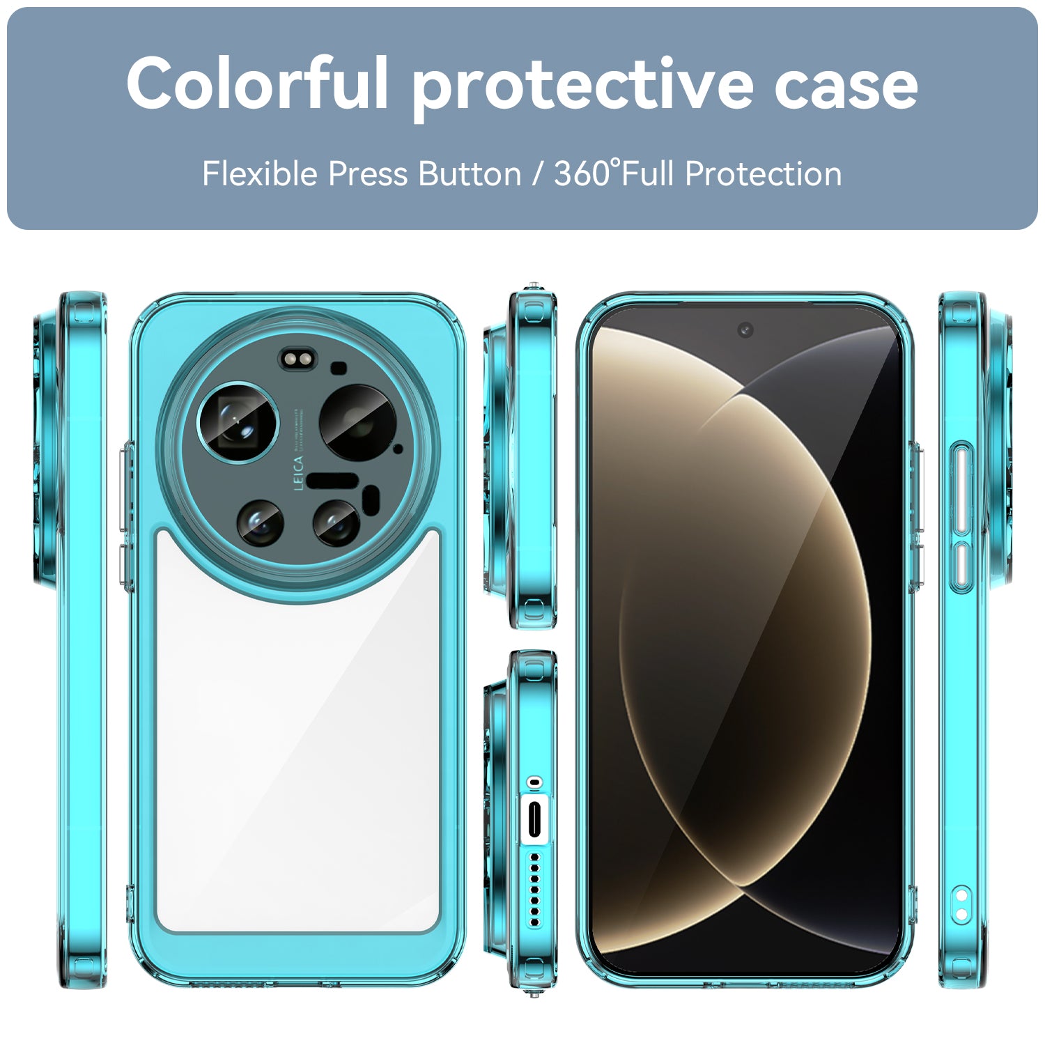 Xiaomi 17 Ultra Soft TPU Bumper Shockproof Cover Case [Clear Blue]