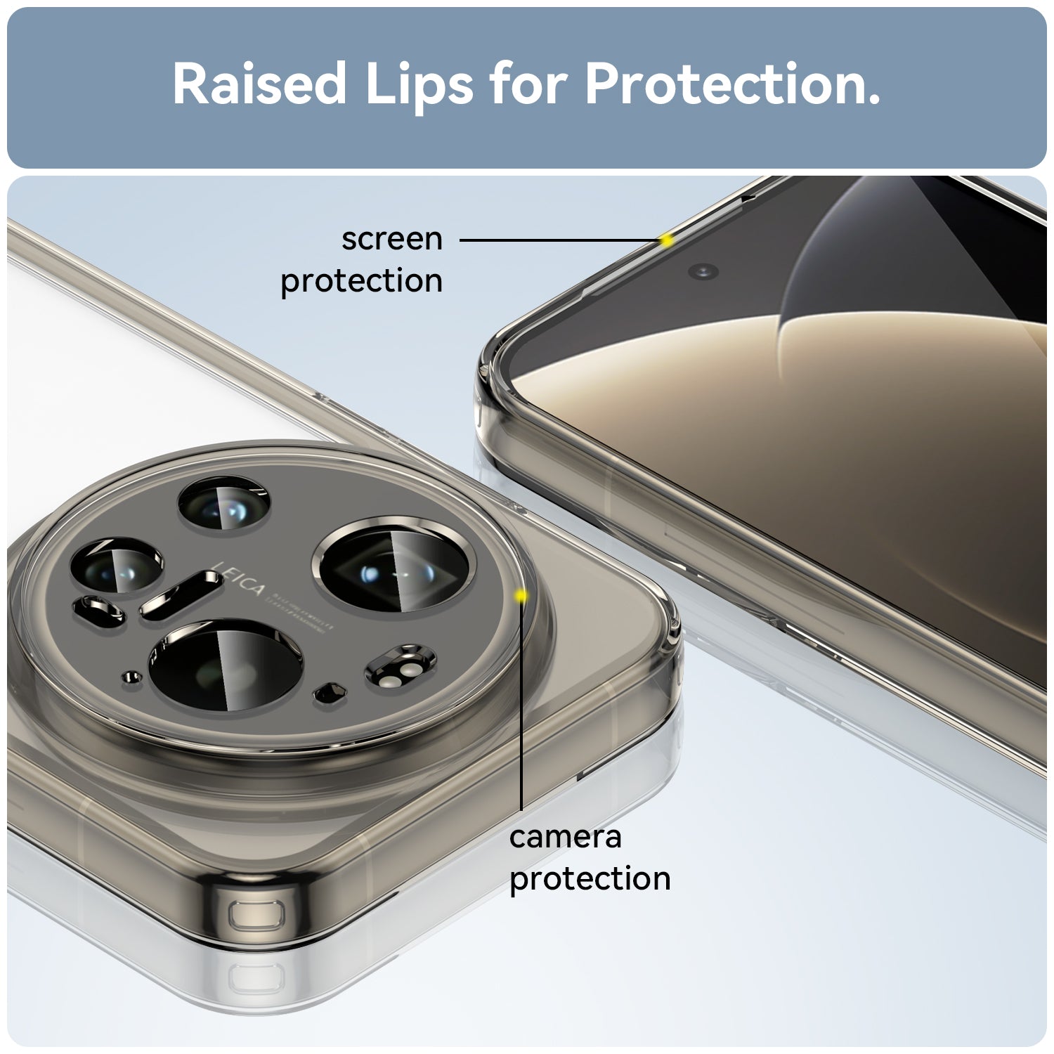 Xiaomi 17 Ultra Soft TPU Bumper Shockproof Cover Case [Clear Grey]