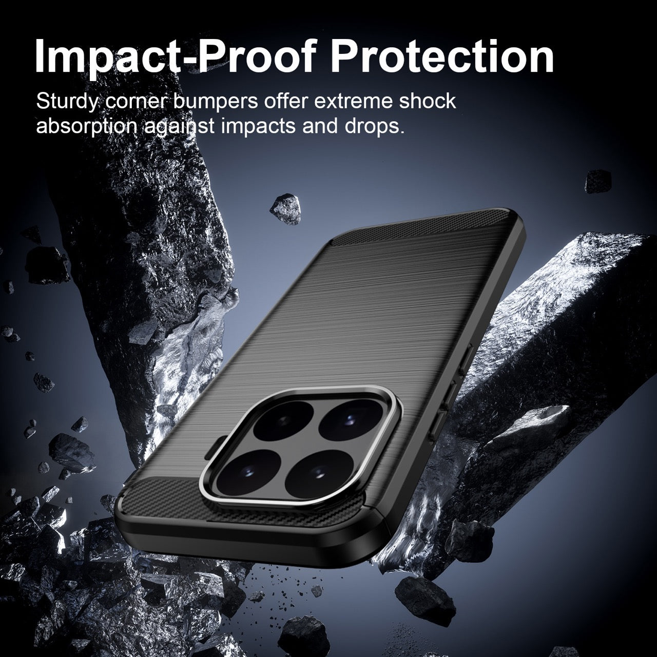Xiaomi 17T 5G Carbon Fibre TPU Case Slim Shockproof Cover Black