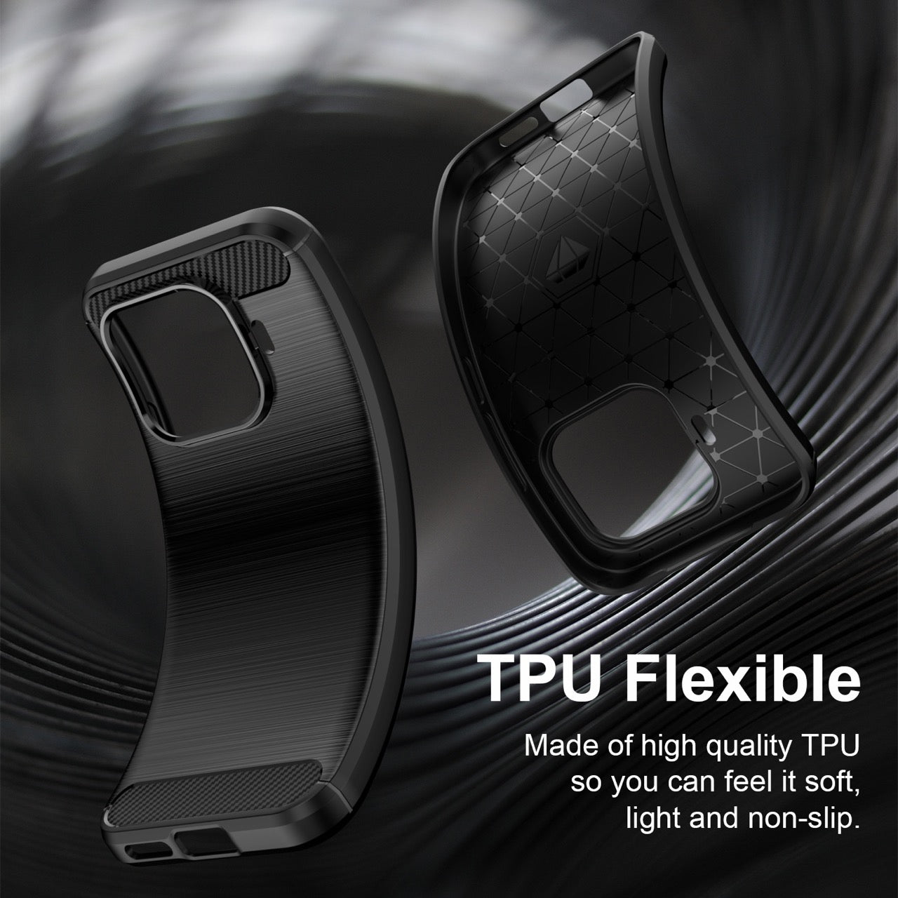 Xiaomi 17T 5G Carbon Fibre TPU Case Slim Shockproof Cover Black