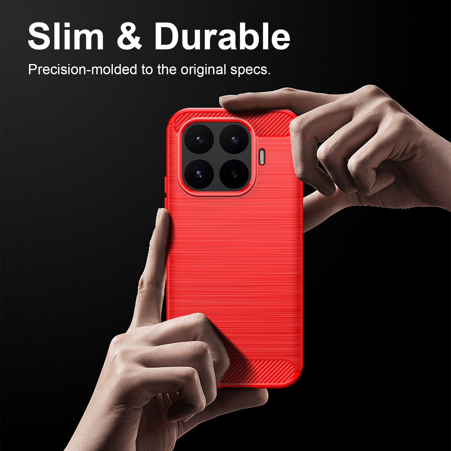 Xiaomi 17T 5G Carbon Fibre TPU Case Slim Shockproof Cover Red