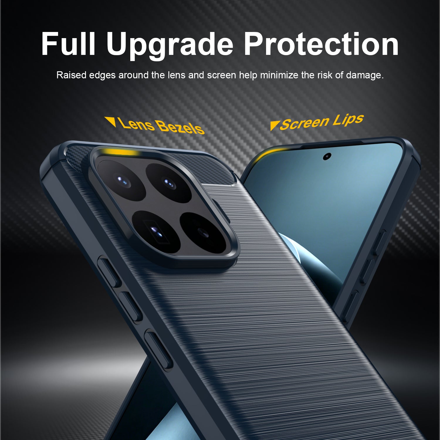 Xiaomi 17T Pro 5G Carbon Fibre TPU Case Slim Shockproof Cover Navy