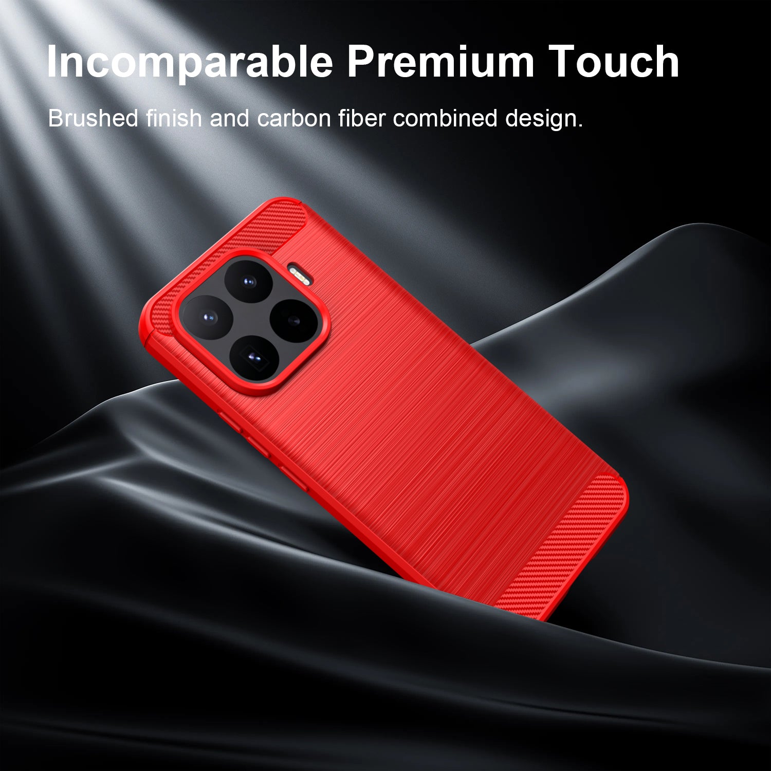 Xiaomi 17T Pro 5G Carbon Fibre TPU Case Slim Shockproof Cover Red