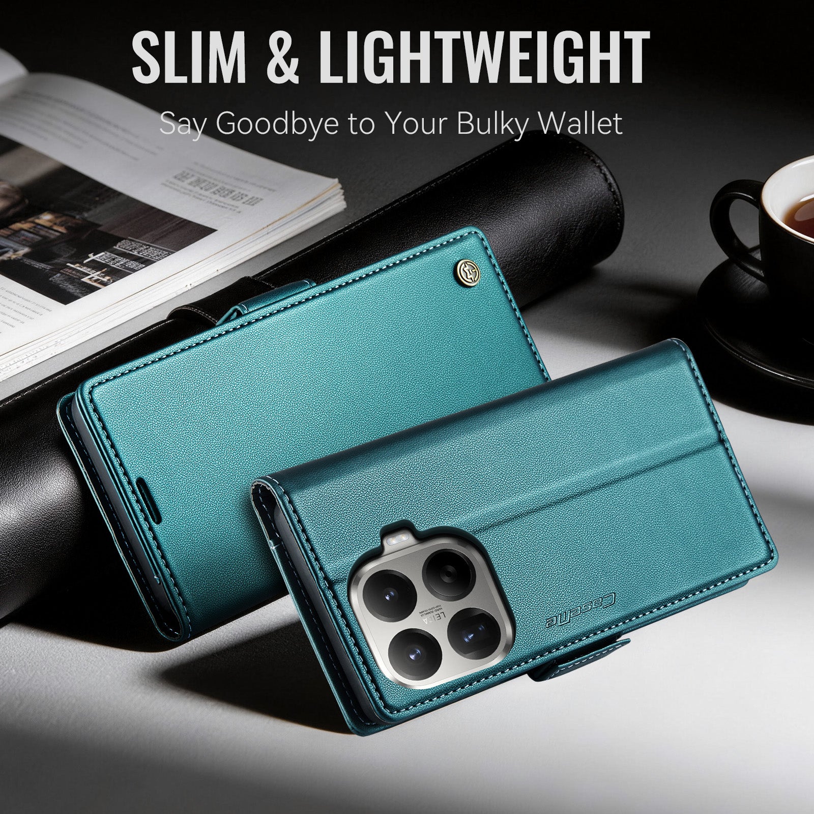 Xiaomi 17T Pro 5G CaseMe Retro Wallet Case [Teal]