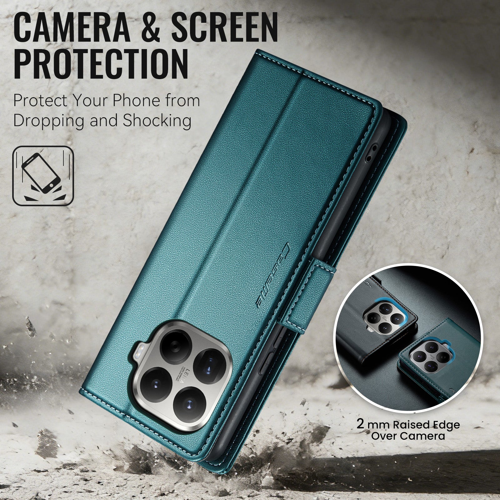 Xiaomi 17T Pro 5G CaseMe Retro Wallet Case [Teal]