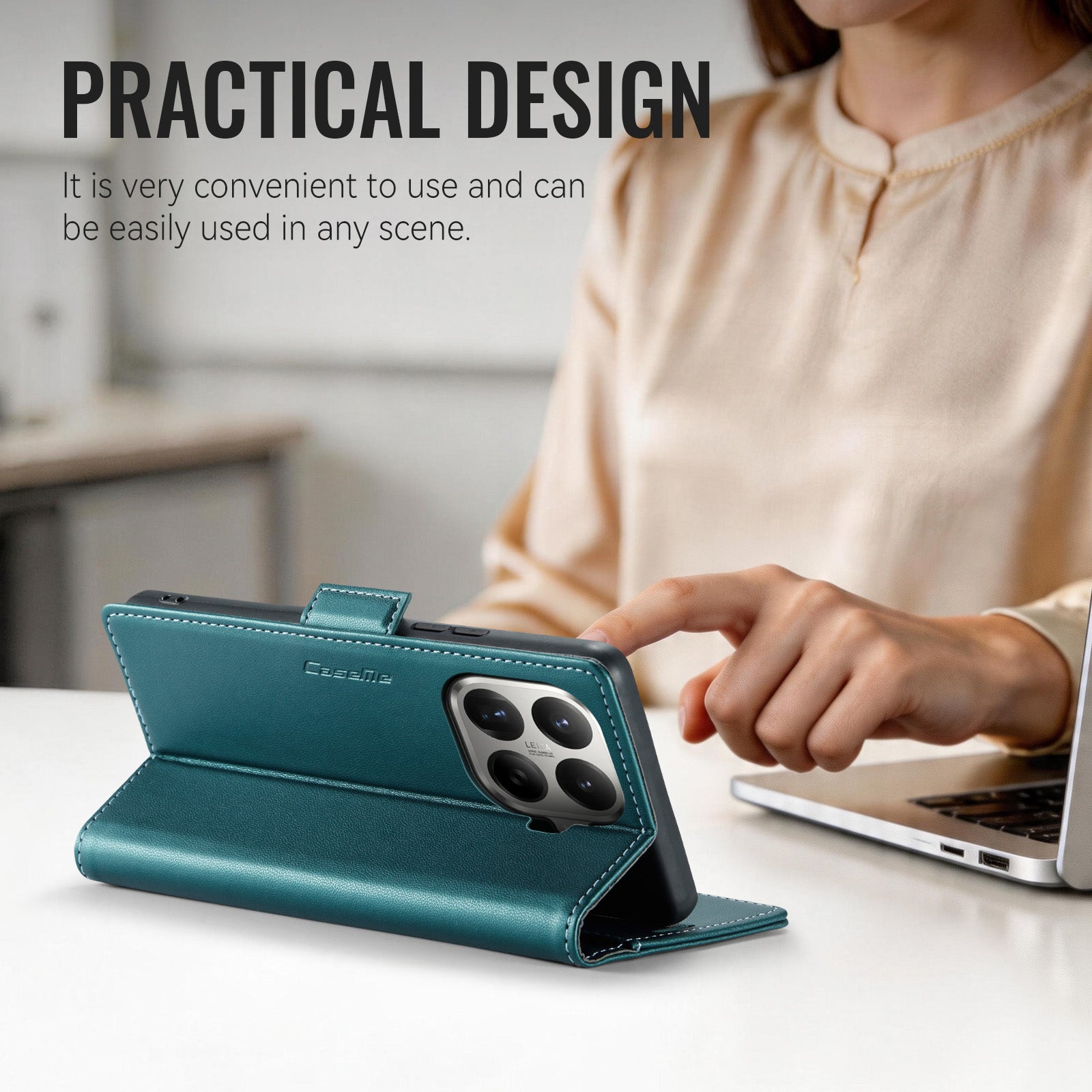 Xiaomi 17T Pro 5G CaseMe Retro Wallet Case [Teal]