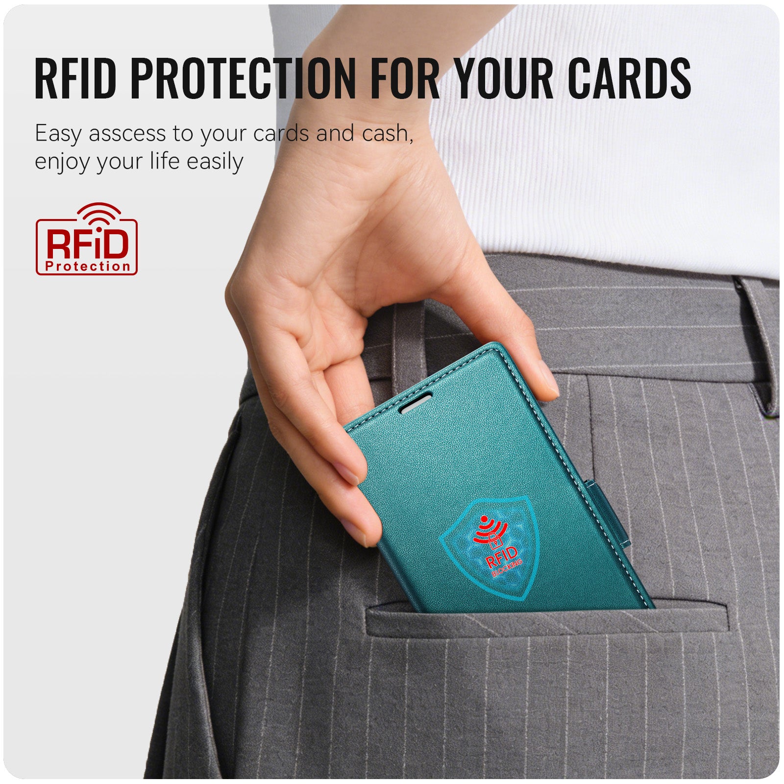 Xiaomi 17T Pro 5G CaseMe Retro Wallet Case [Teal]