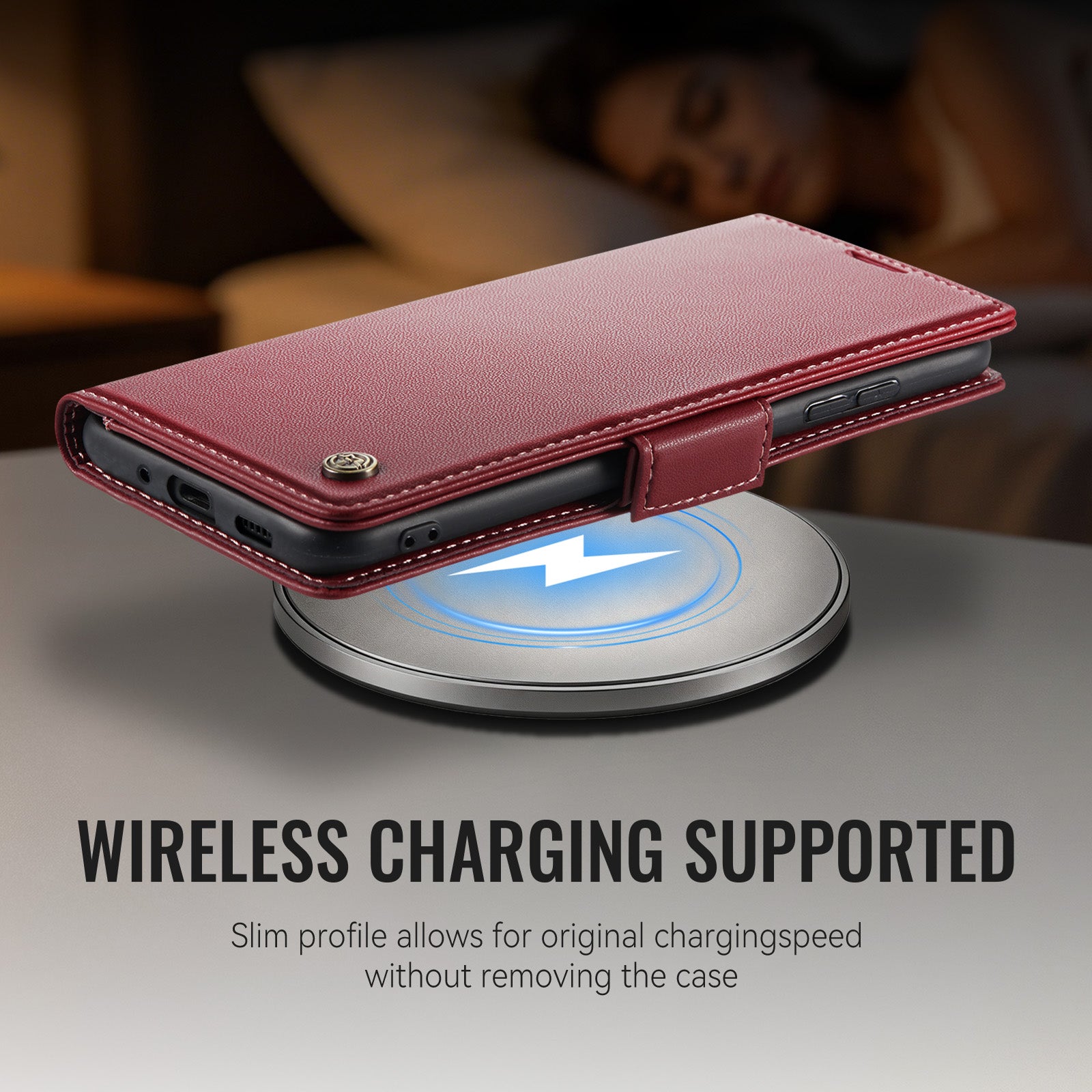 Xiaomi 17T Pro 5G CaseMe Retro Wallet Case [Maroon]