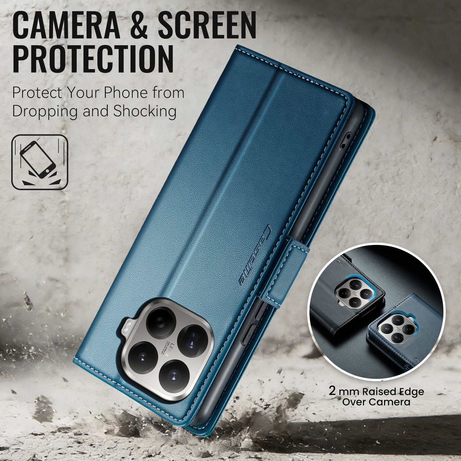Xiaomi 17T Pro 5G CaseMe Retro Wallet Case [Navy]