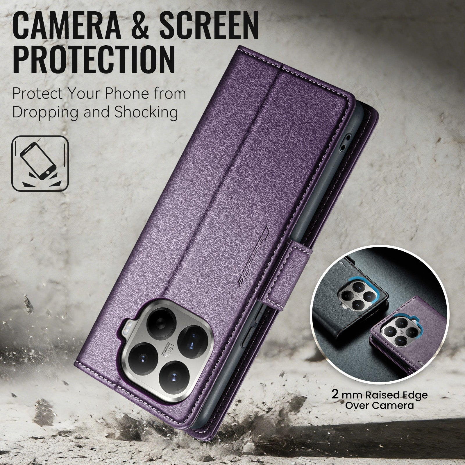 Xiaomi 17T Pro 5G CaseMe Retro Wallet Case [Purple]