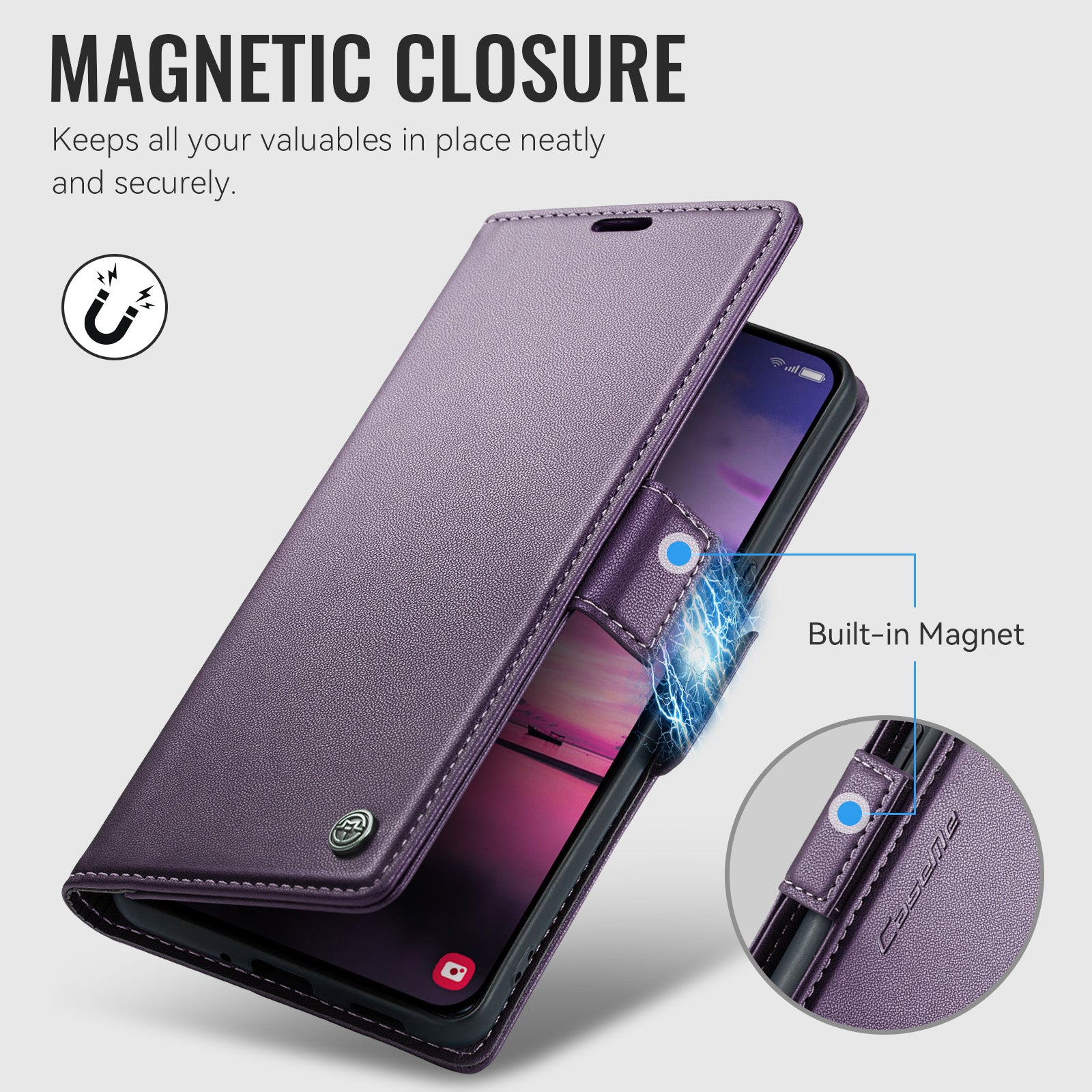 Xiaomi 17T Pro 5G CaseMe Retro Wallet Case [Purple]